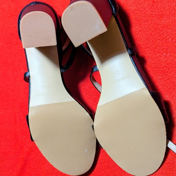 Black Rhinestone Block Heel Sandals – Size US 8 - Picture 2 of 6